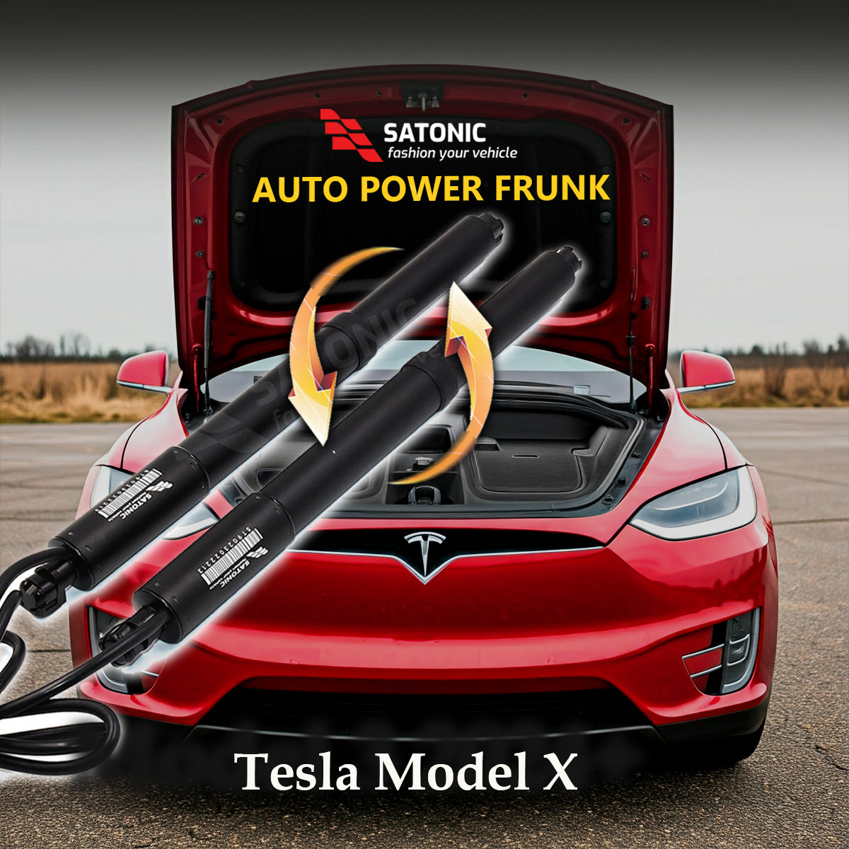 SATONIC Auto Power Frunk  For Tesla Model X Raven