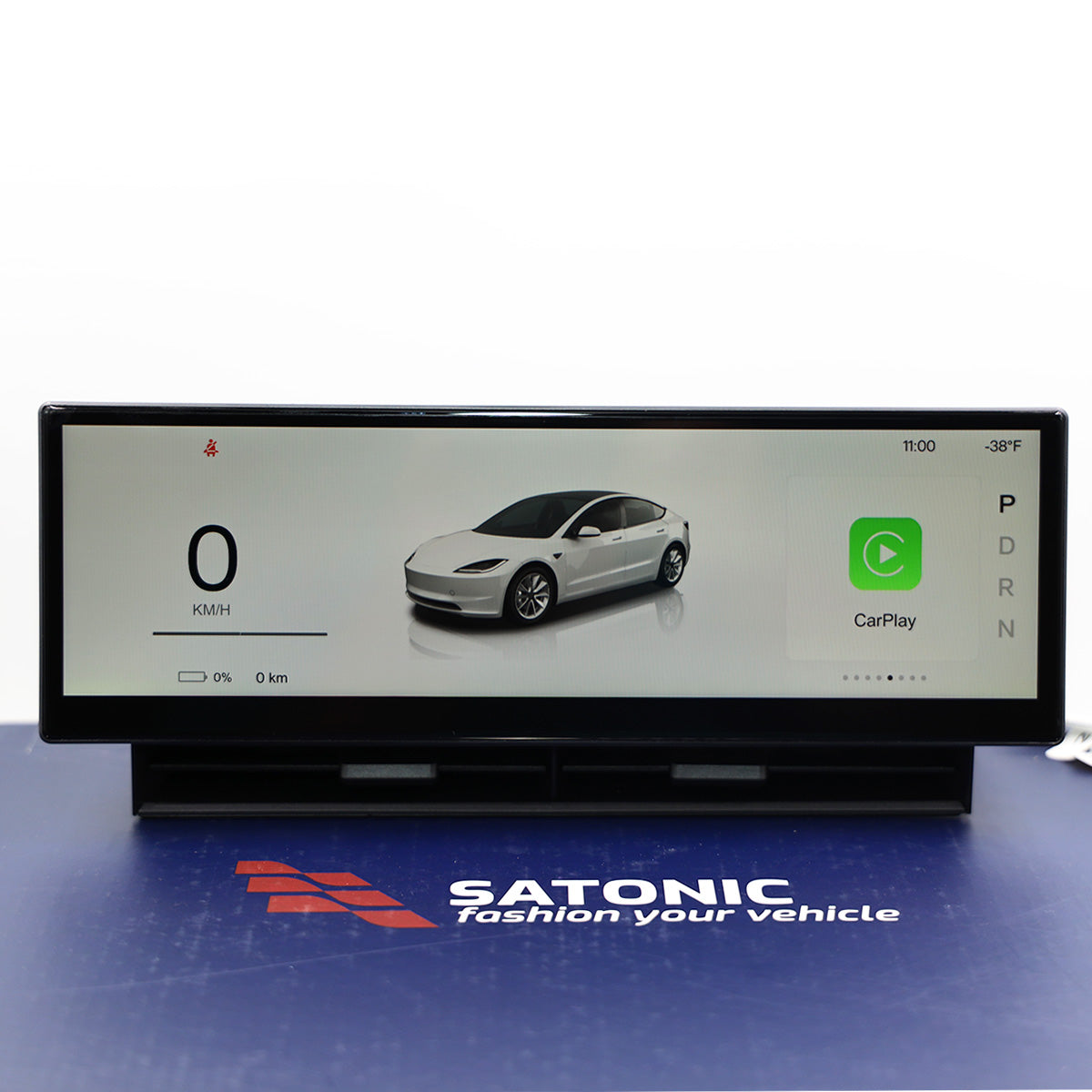 SATONIC 10.88″ CarPlay Screen For Model Y Juniper & Model 3 Highland | Wireless CarPlay & Android Auto