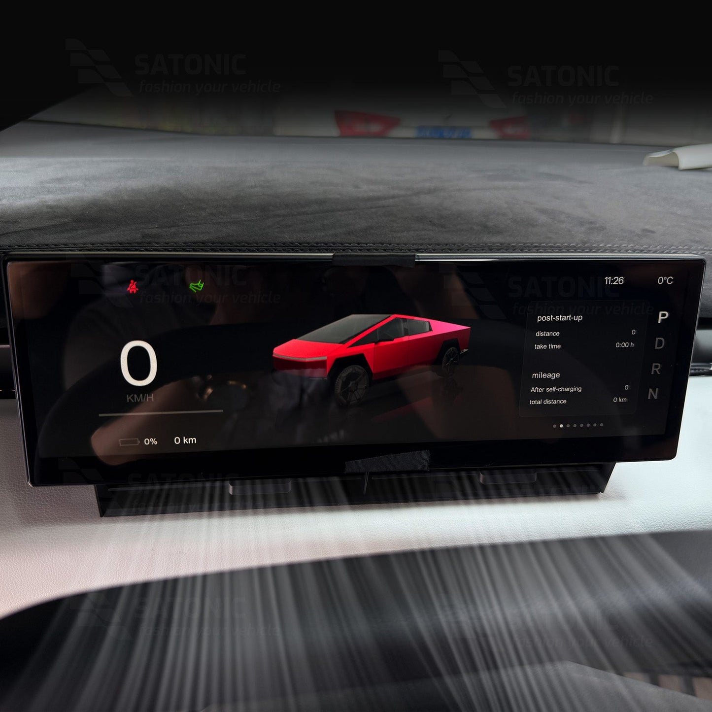 SATONIC 10.88" Carplay Cluster Dashboard For Cybertruck I Big Air Vent
