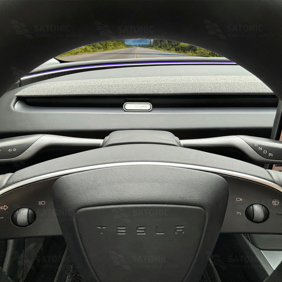 Tesla 2024 Model 3 Highland Signal & Gear Levers — D/R/P Turning Indicator SATONIC V2