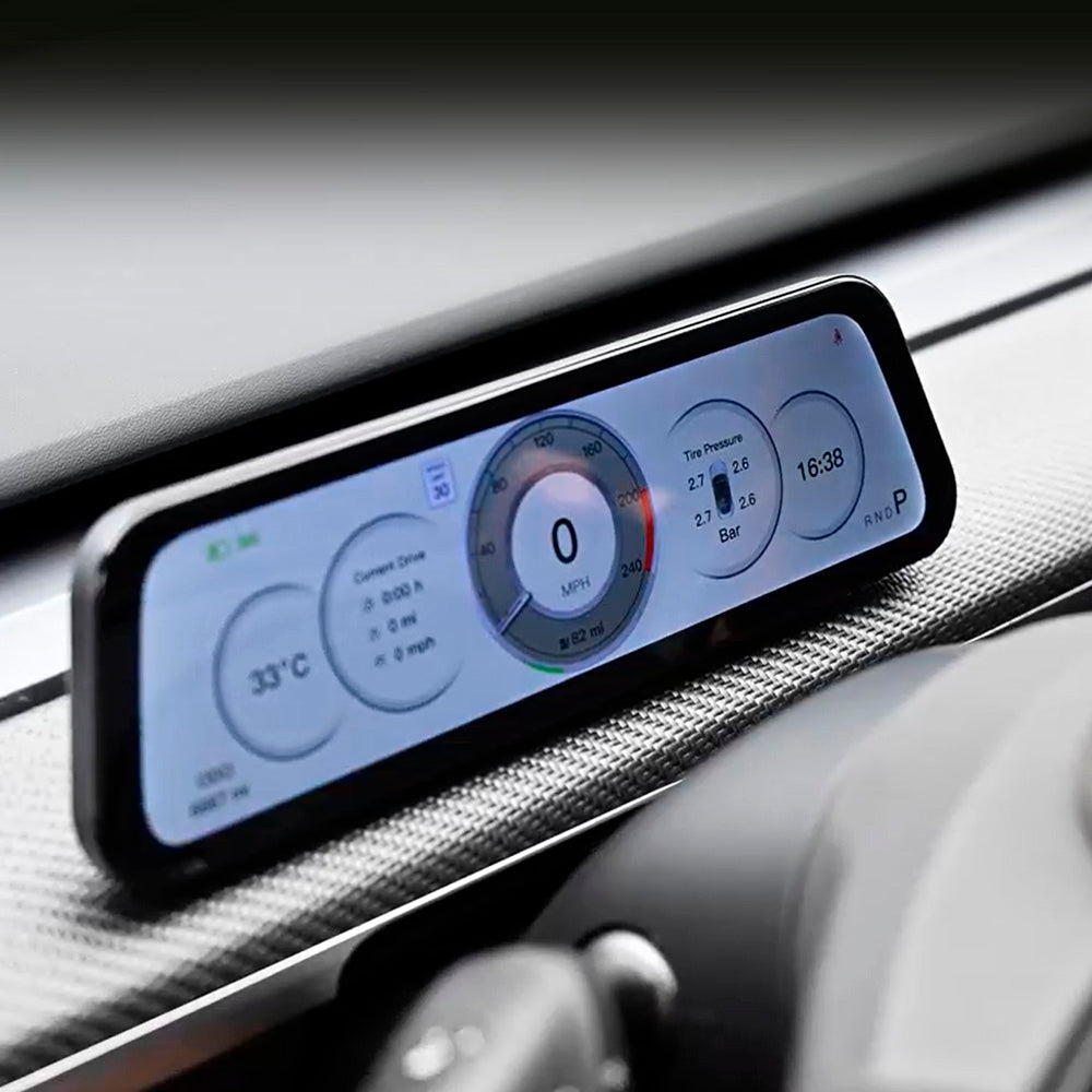 SATONIC 9.6 inch Apple CarPlay/Android Auto Screen for Tesla Model 3/ Y / Highland 3