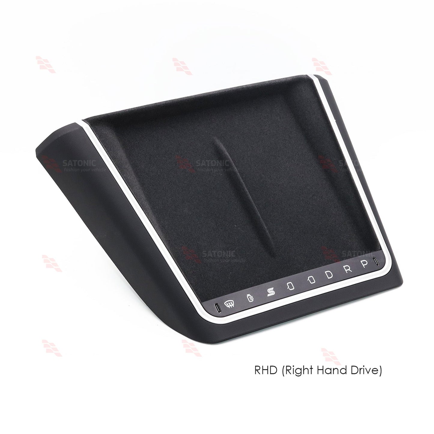 SATONIC Wireless Charger Ambient LED KNOB For Tesla Model 3 Highland & 2026 Model Y Juniper