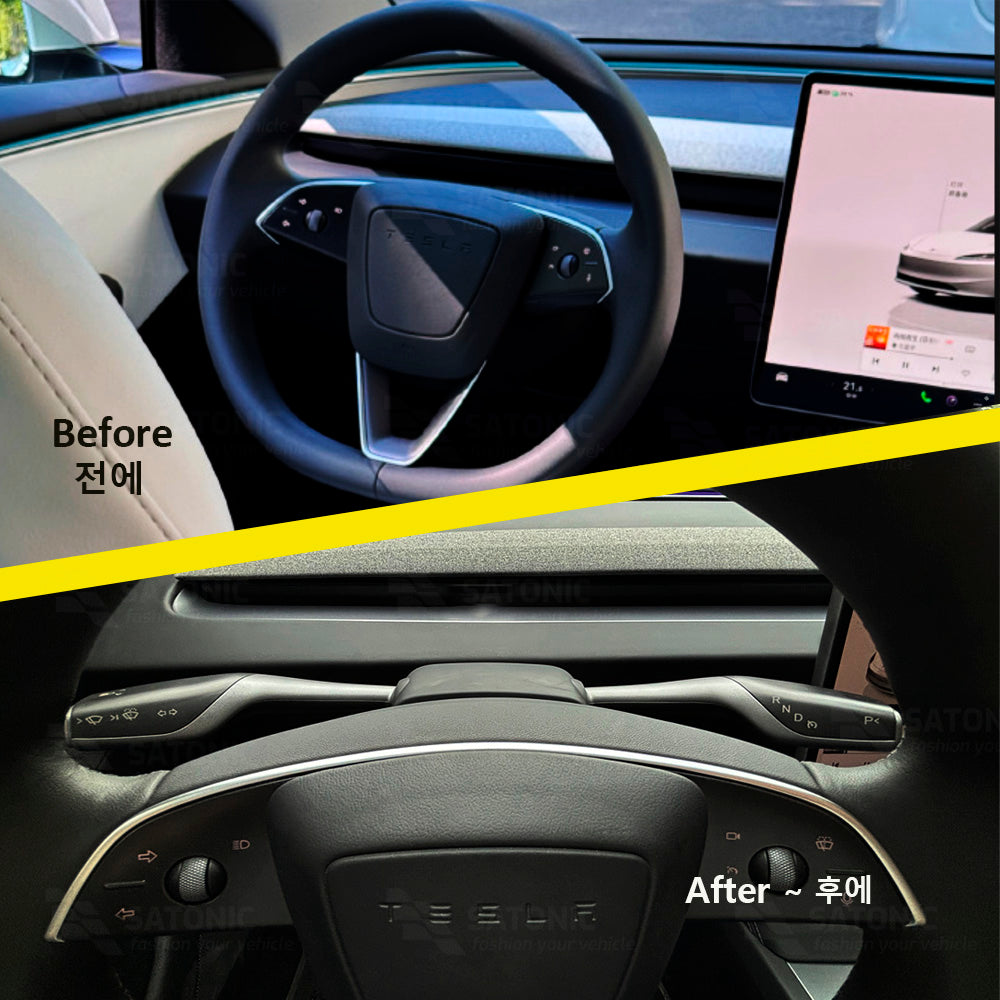 Tesla 2024 Model 3 Highland Signal & Gear Levers — D/R/P Turning Indicator SATONIC V2