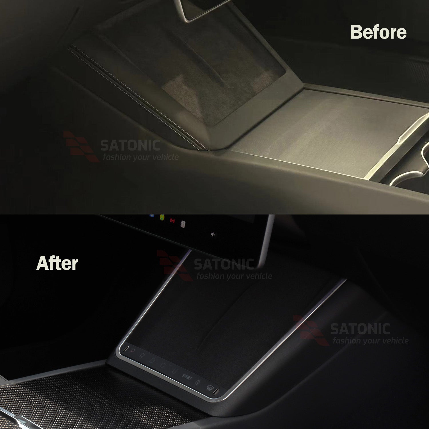 Model 3 Highland Wireless Charger Ambient LED & Physical Buttons - SATONIC
